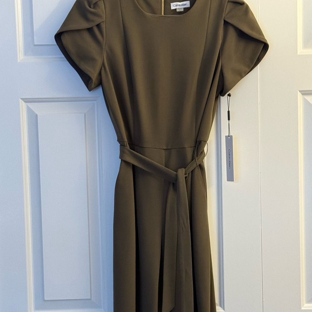 Calvin Klein cap Sleeve Olive jumpsuit